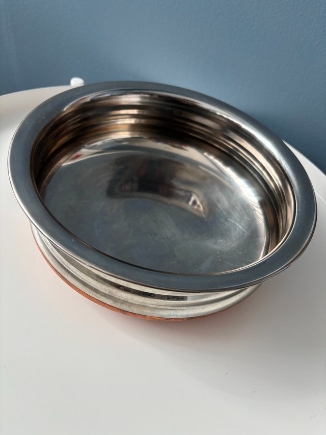 Indian Copper Bottom Stainless Steel Bowl