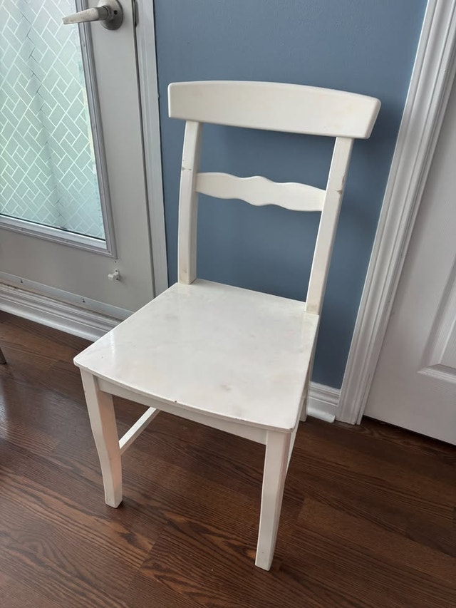 White Wooden Dining Chair