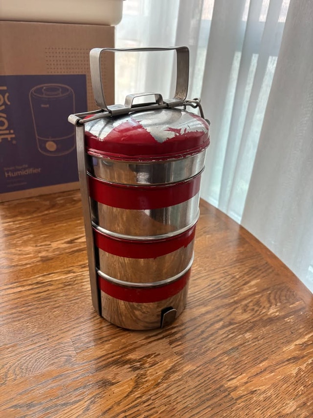 4-Tier Stainless Steel Tiffin Lunch Box