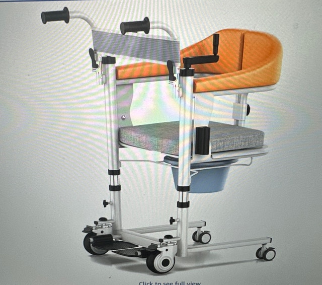 Patient Transfer Wheelchair with Commode