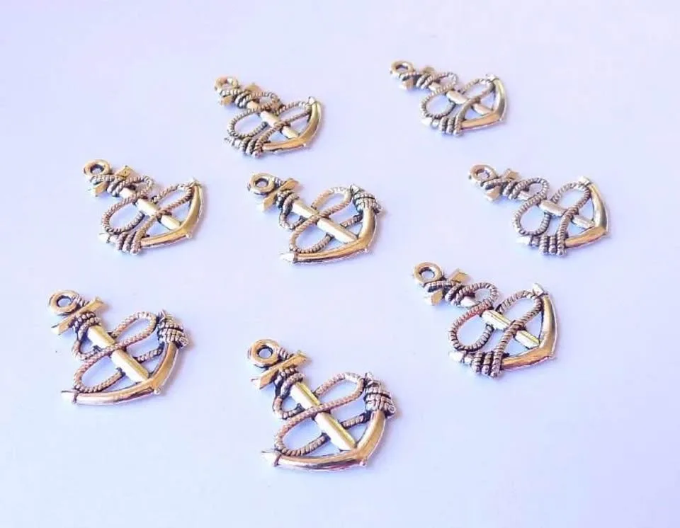 24 Anchor Charms - Silver Tone image indicator(2)