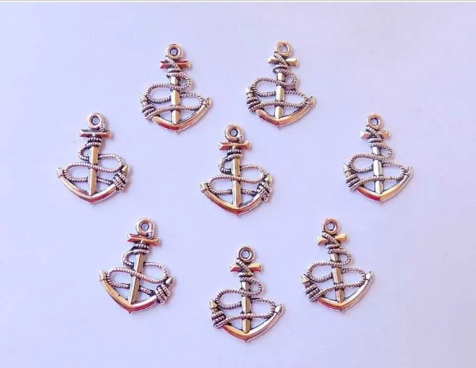 24 Anchor Charms - Silver Tone image indicator(4)