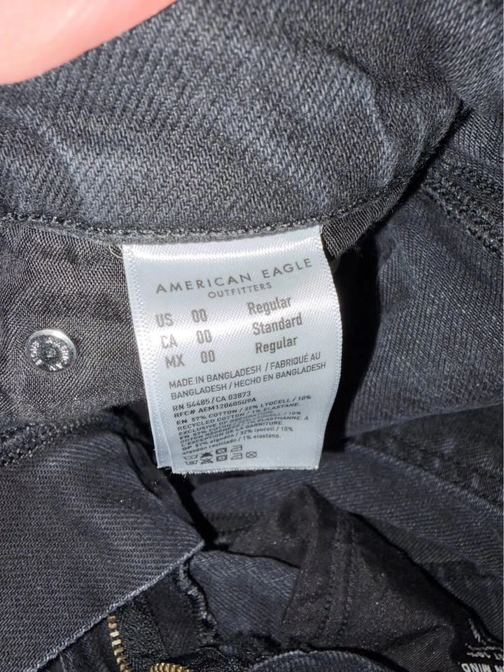 black american eagle jeans size 00 - photo 3