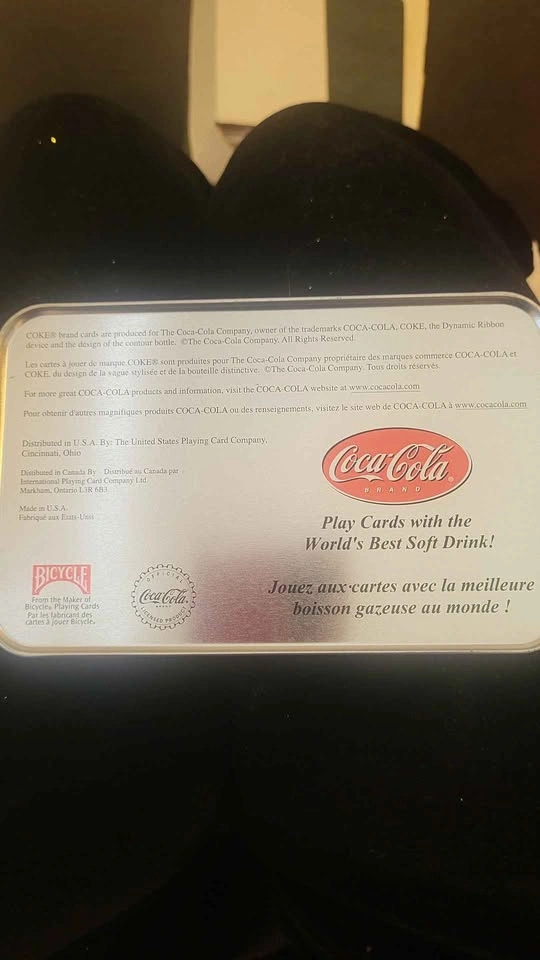Coca-Cola Bicycle Playing Cards Double Deck Tin Set - photo 2