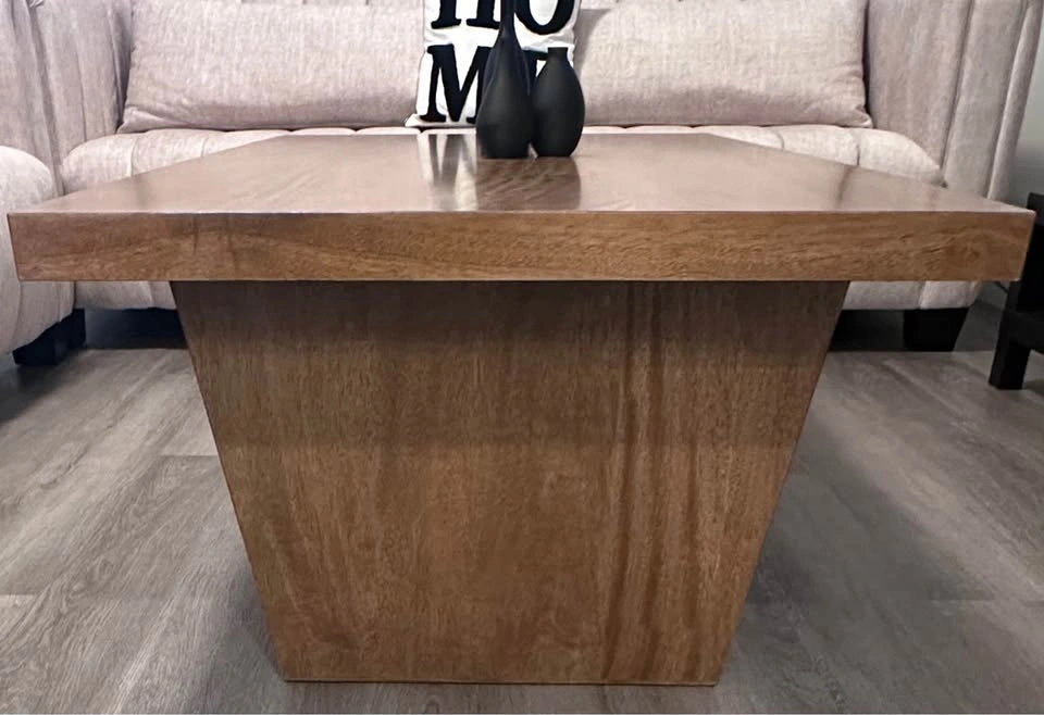 Solid Wood Pedestal Coffee Table - photo 3