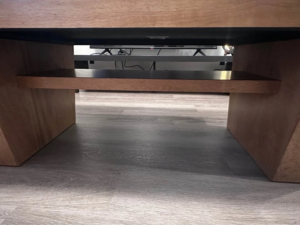 Solid Wood Pedestal Coffee Table - photo 5