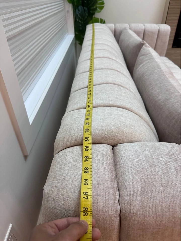 Modern Light Gray Channel Tufted Sofa - photo 5