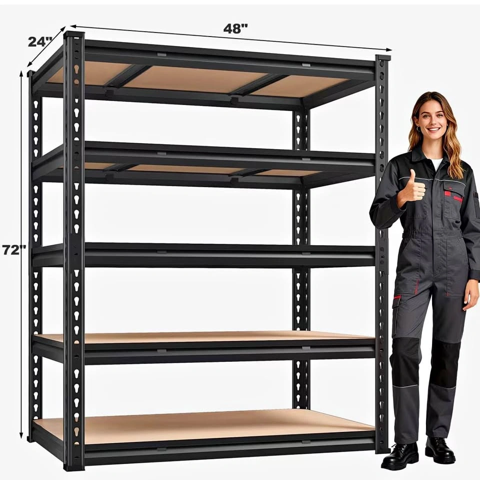 48” wide 5-Tier Heavy Duty Metal Garage Shelving Unit