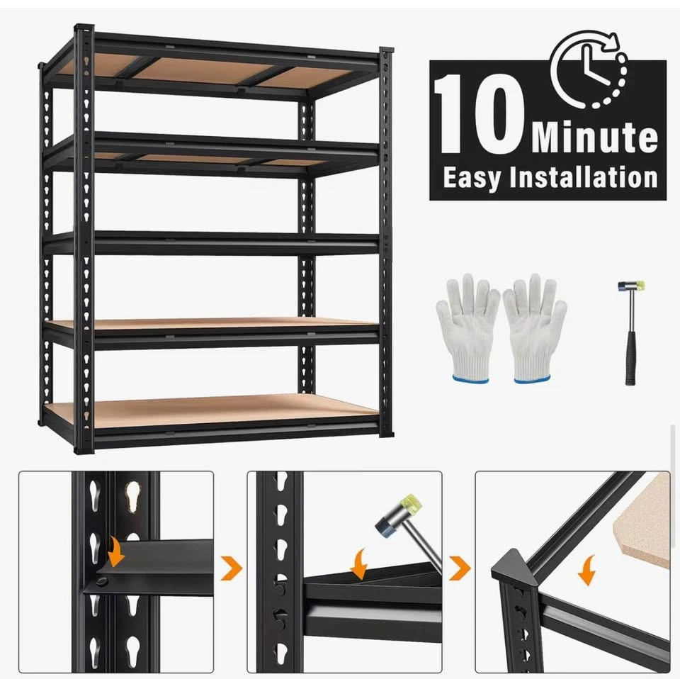 48” wide 5-Tier Heavy Duty Metal Garage Shelving Unit - photo 2