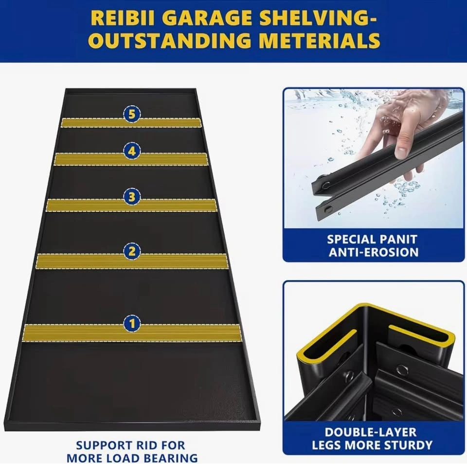 REIBII 48” wide Heavy Duty 5-Tier Garage Shelving - photo 4