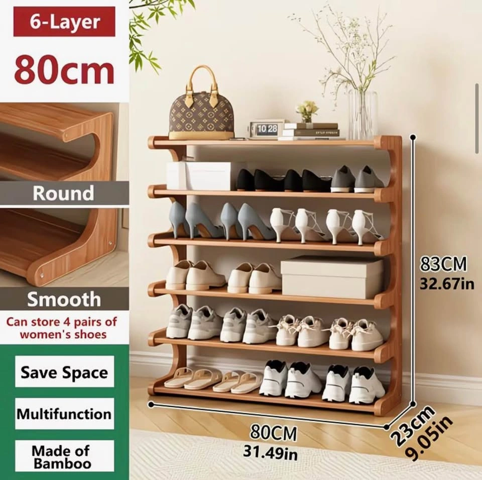 Brand new 6-Layer Bamboo Shoe Rack - photo 2