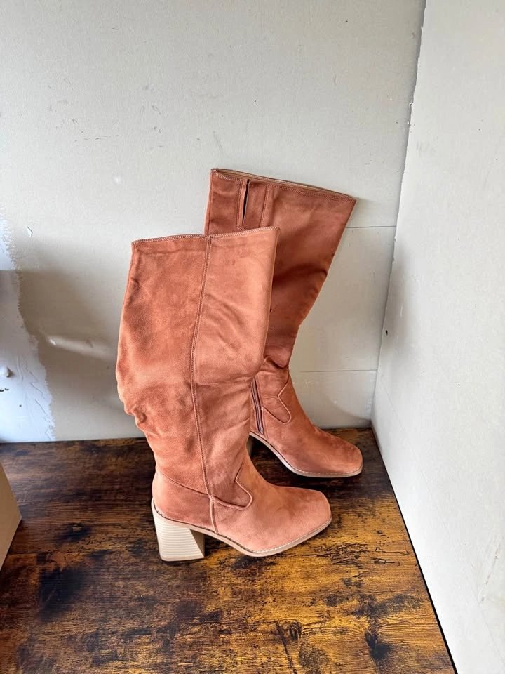 Coutgo women’s knee high boots size 6 /36 wide calf square toe