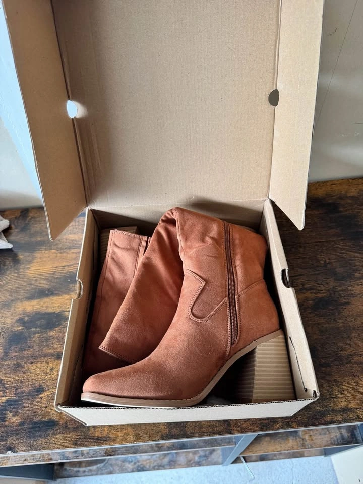 Coutgo women’s knee high boots size 6 /36 wide calf square toe - photo 3
