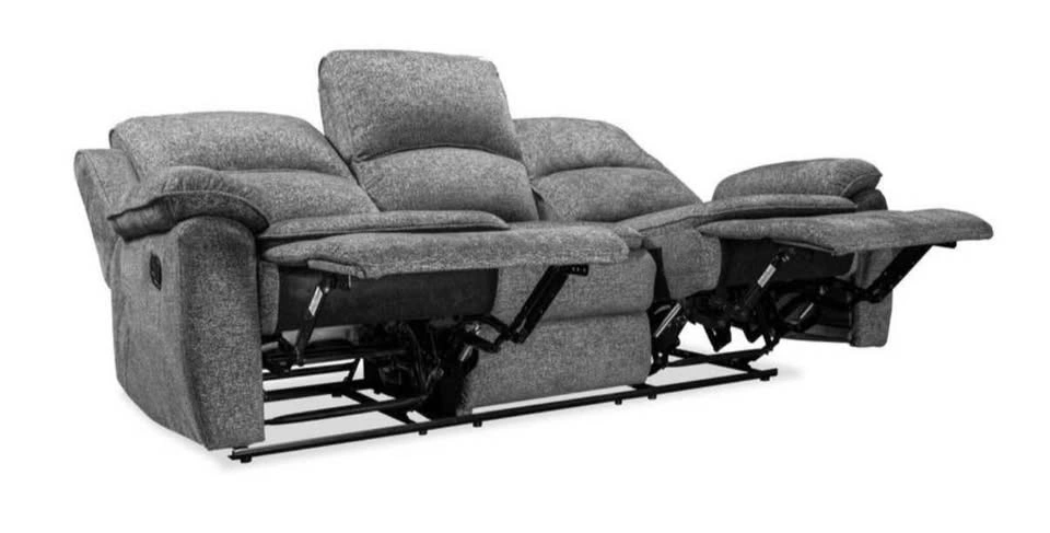 The Brick Grey Fabric Manual Reclining Sofa - photo 3