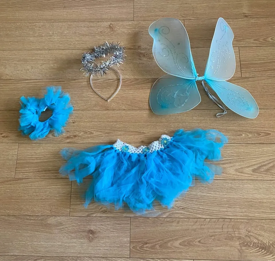 Children’s Fairy Dress-Up Costume Accessories – Blue & Green Set - photo 3