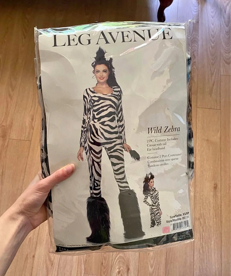 Leg Avenue Wild Zebra Costume – 2-Piece Set