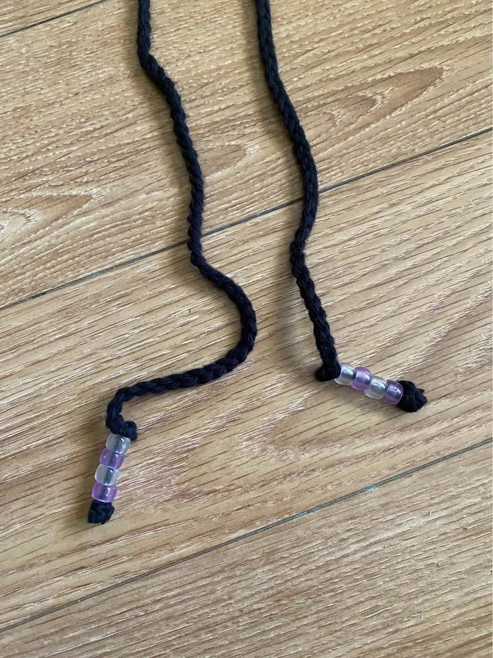 Handmade Black & Purple Crochet Skull Halter Bikini Top - photo 2