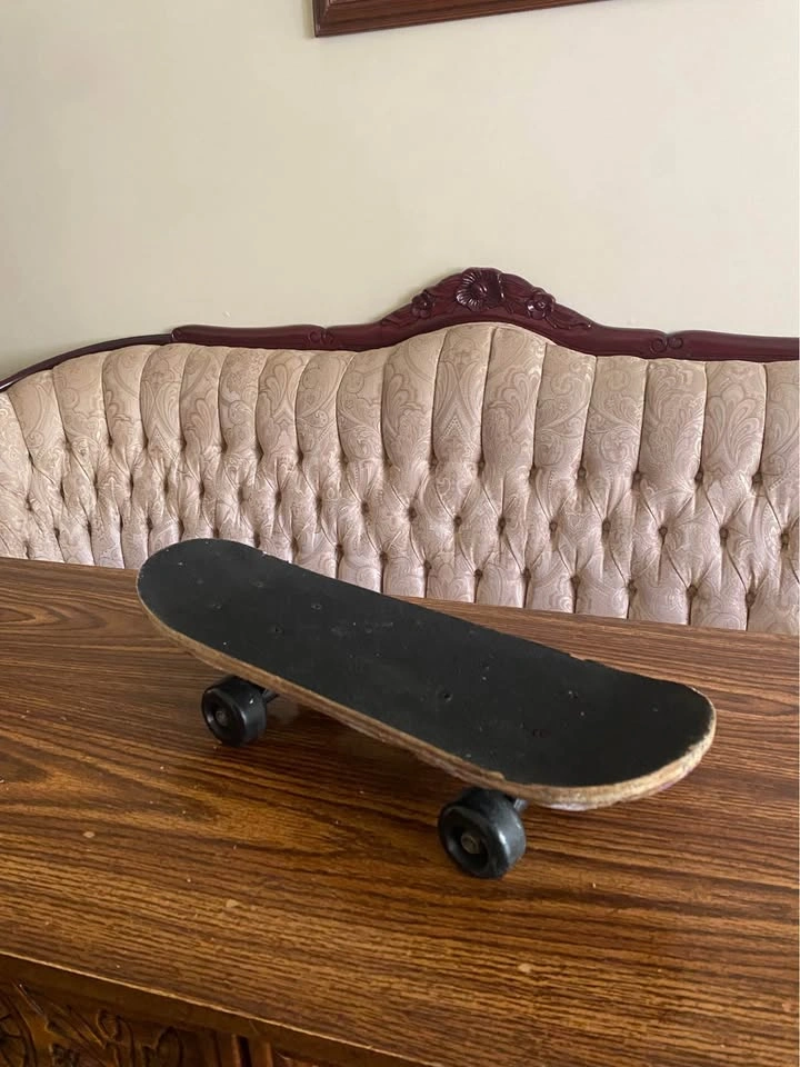Hand Painted Checkered Design Mini Skateboard