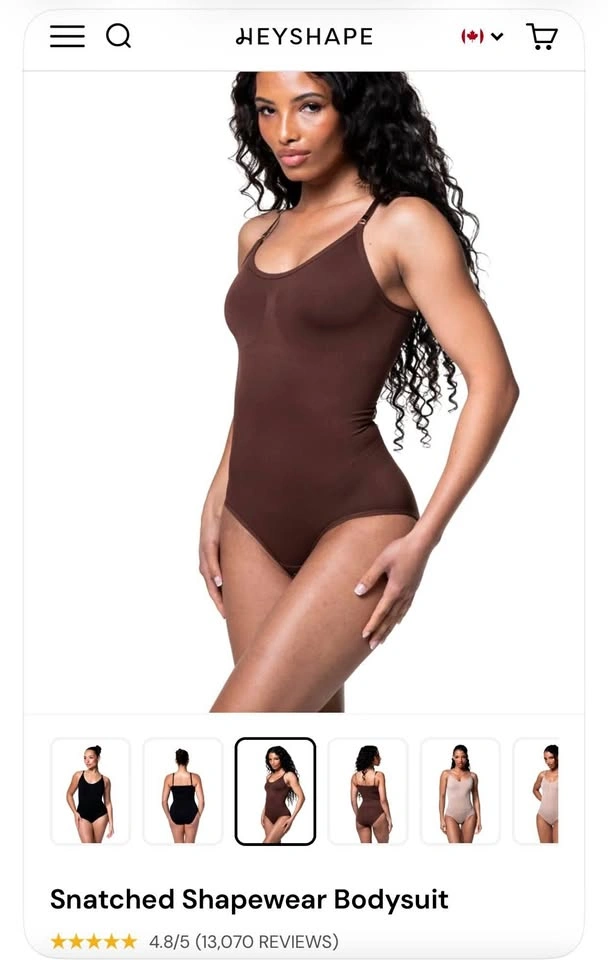 Hey Shape Snached Shapewear Bodysuit MEDIUM