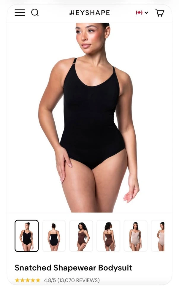 Hey Shape Snached Shapewear Bodysuit MEDIUM - photo 3