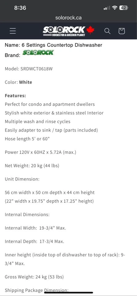 SOLOROCK Countertop Dishwasher - photo 5