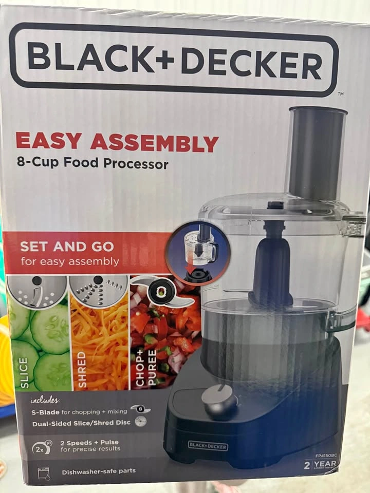 Black+Decker Easy Assembly 8-Cup Food Processor