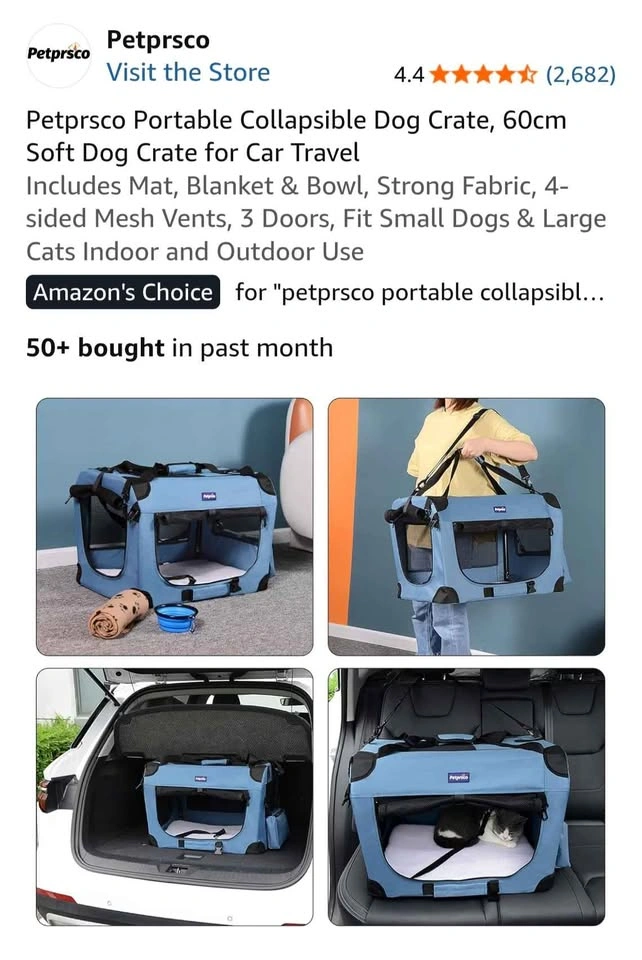 Petprsco Portable Collapsible Soft Dog Crate - photo 5