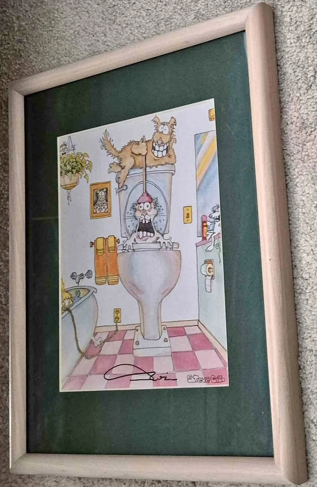 Steve Gill Framed Cartoon Print (Skokie)