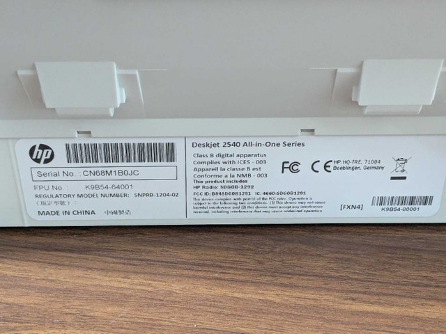 HP Deskjet 2540 All-in-One Printer - photo 3