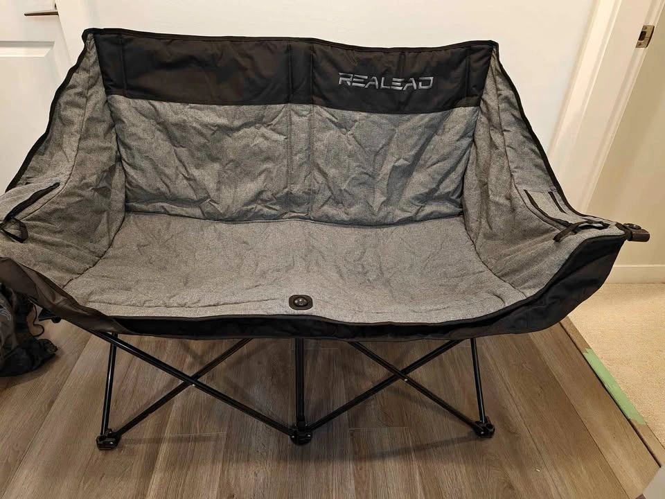 REALEAD Double Camping Chair in grey - photo 2