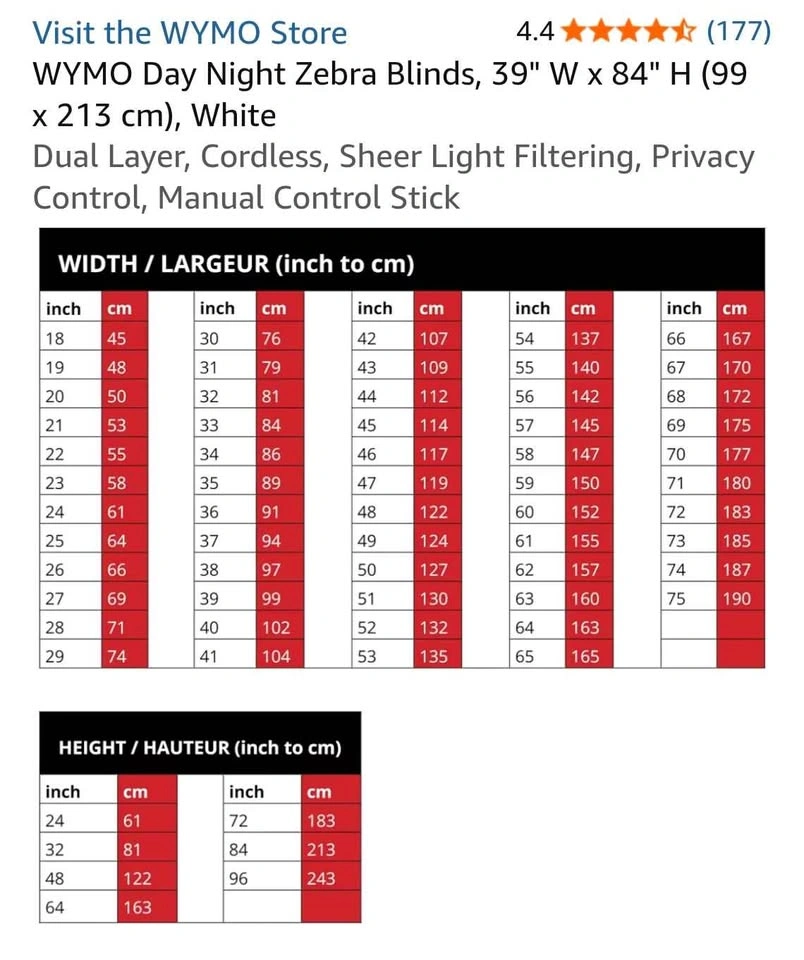 WYMO Day Night Zebra Blinds Read Description - photo 4