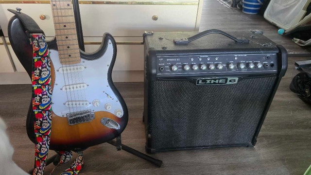 Electric Guitar and Line 6 Amplifier