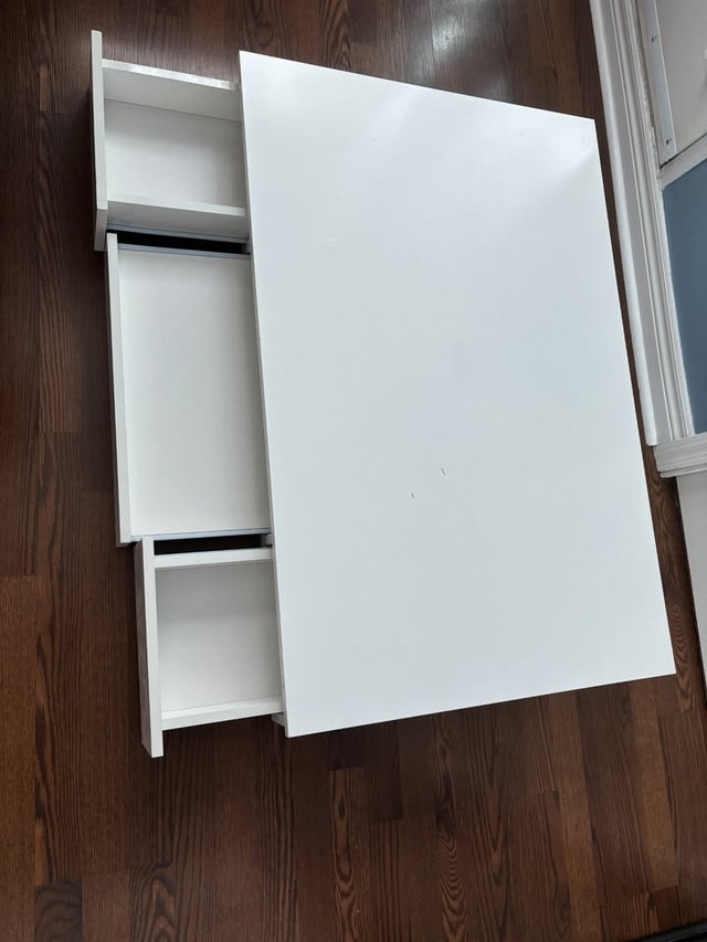 Low-Profile White Storage Cabinet - photo 3