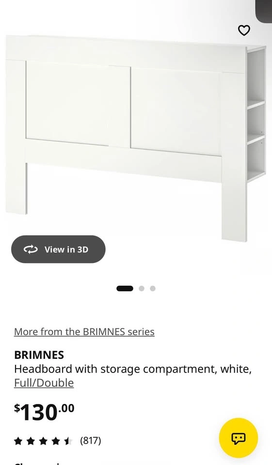 Full size BRIMNES Headboard with Storage - photo 5