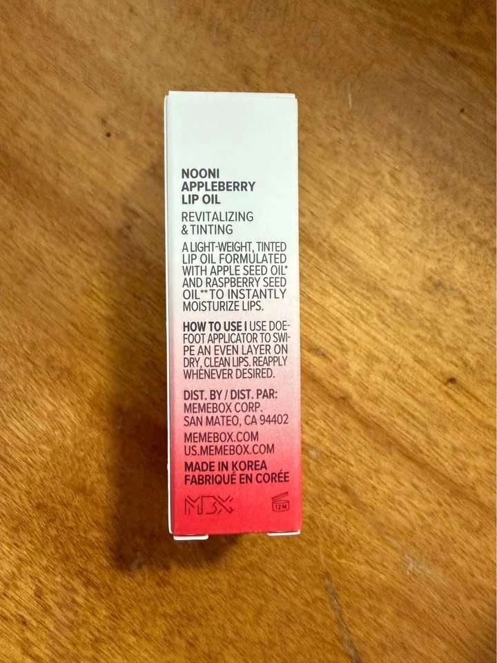 Nooni Lip Oil • AppleBerry - Korean Beauty Product • BNIB - photo 2