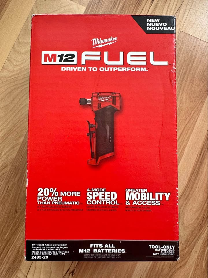 Milwaukee M12 Fuel 1/4” Right Angle Die Grinder