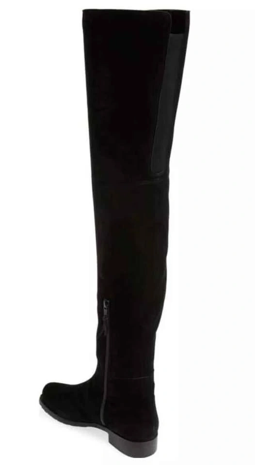 Stuart Weitzman Hilo Over-the-Knee Suede Boots - Black Size 6 - photo 3