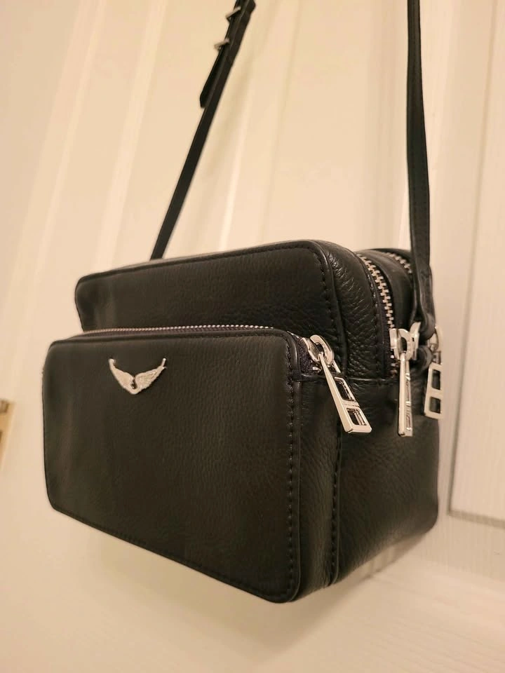 Zadig & Voltaire XS Boxy Wings Black Leather Camera Bag - photo 3