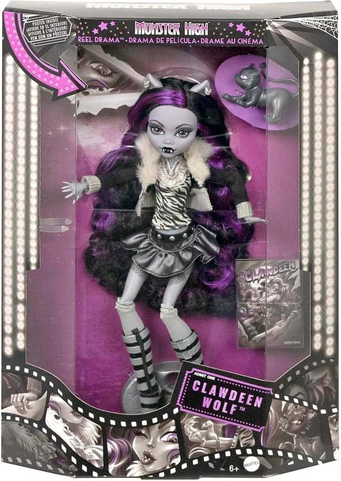 Monster High Reel Drama Clawdeen Wolf Doll