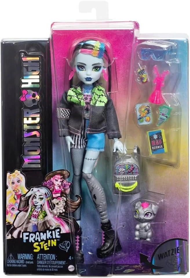 Monster High Frankie Stein Doll with Pet Watzie & Accessories