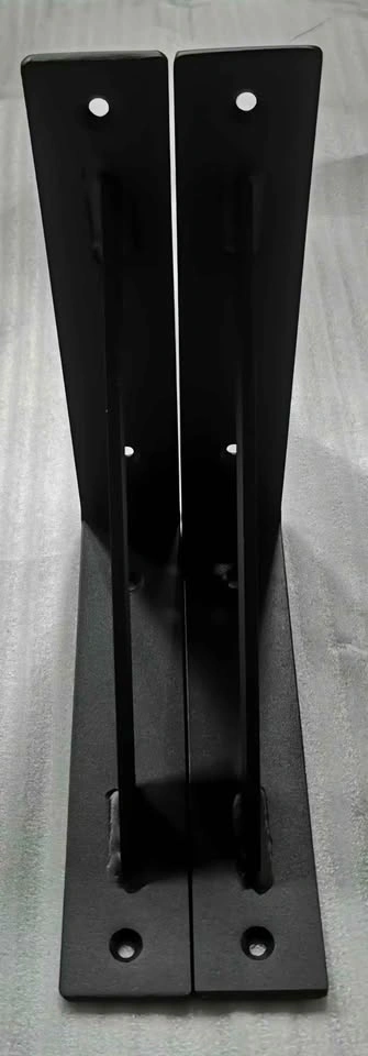 Heavy-Duty Matte Black Steel Shelf Brackets - Pair (12" x 12") - photo 3