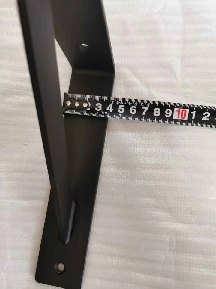 Heavy-Duty Matte Black Steel Shelf Brackets - Pair (12" x 12") - photo 4