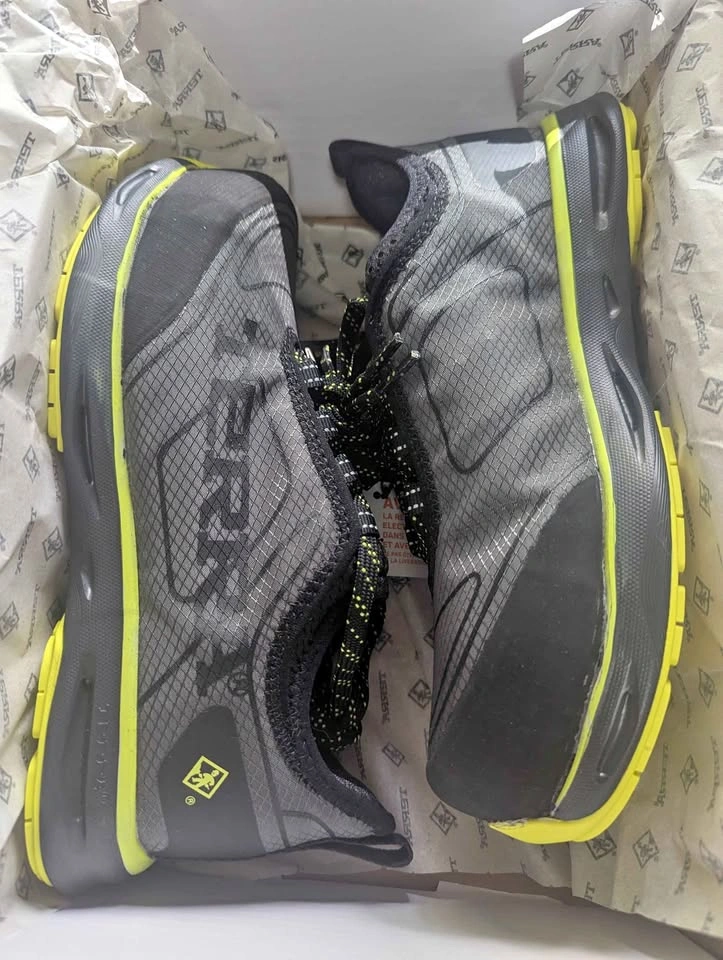 Terra Lites Low Nano Safety Shoes - Black/Lime, Men's 4