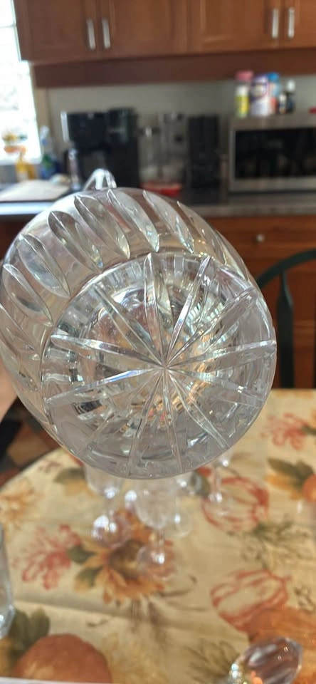 Vintage Crystal Decanter & 6 Matching Glasses Set - photo 4