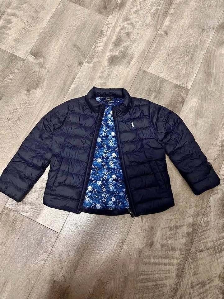 Kids Polo Ralph Lauren Navy Blue Puffer Jacket Size 3T