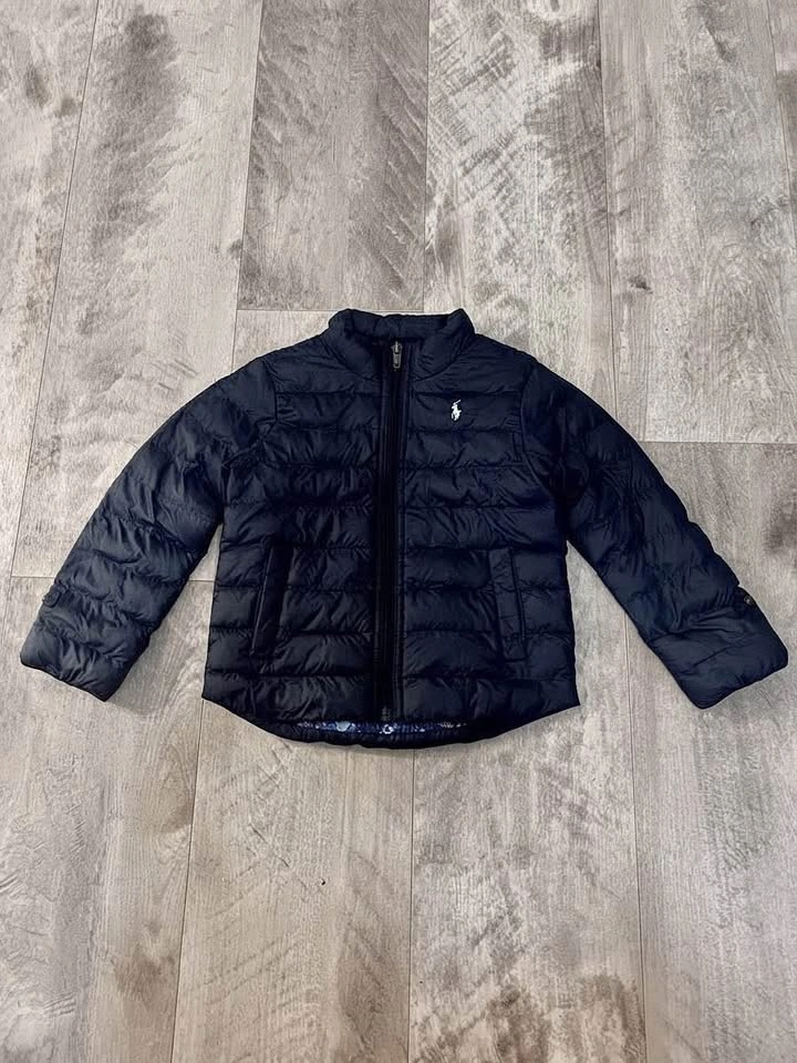 Kids Polo Ralph Lauren Navy Blue Puffer Jacket Size 3T - photo 2