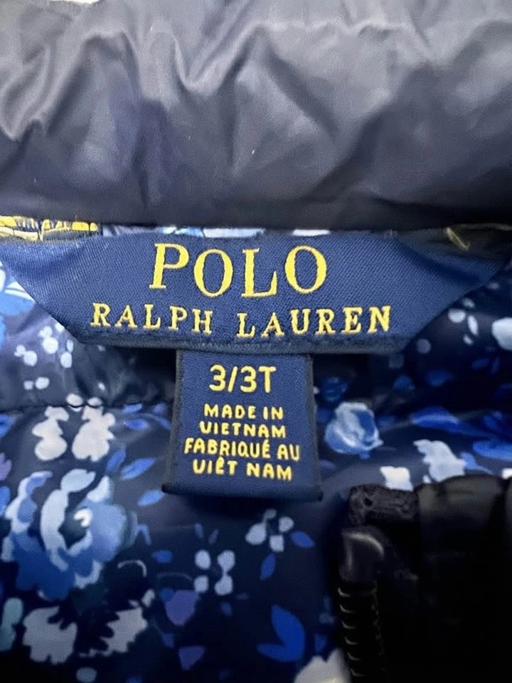 Kids Polo Ralph Lauren Navy Blue Puffer Jacket Size 3T - photo 5
