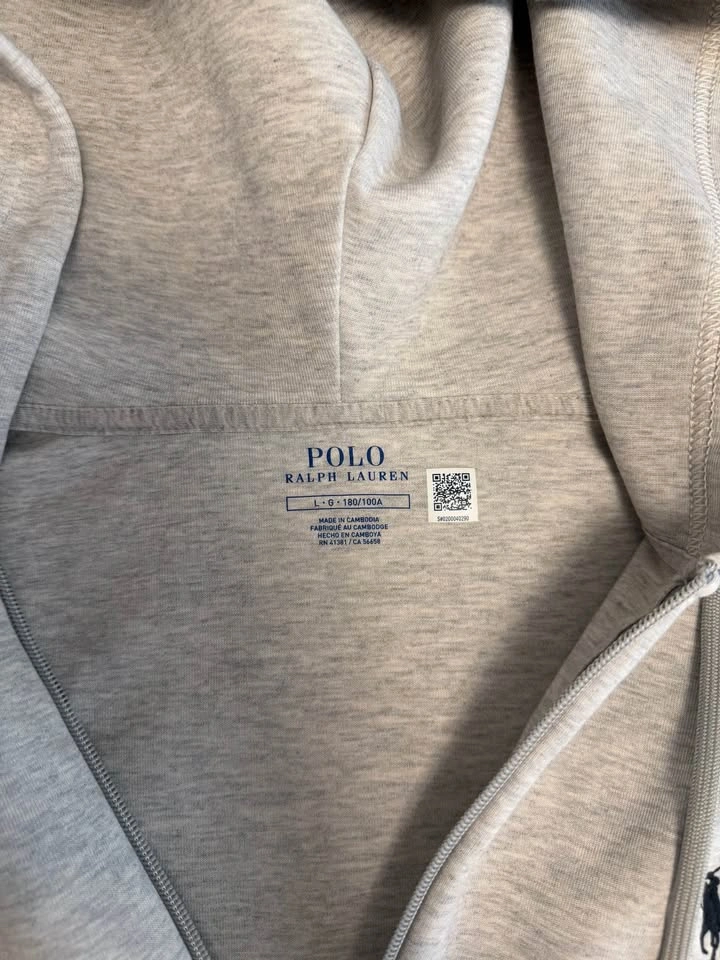 Grey Ralph Lauren Zip Up LARGE - photo 3