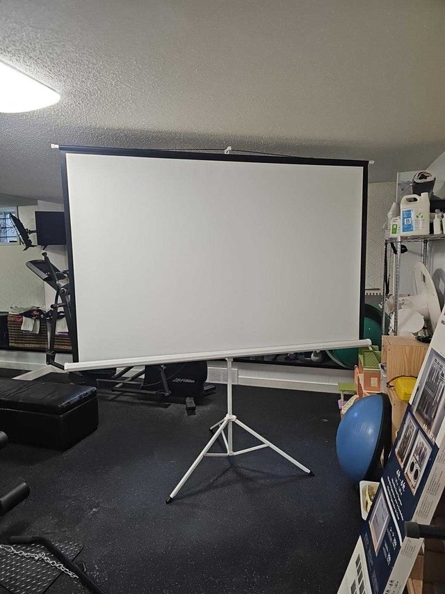 Large Portable Tripod Projector Screen — Never Used — $80