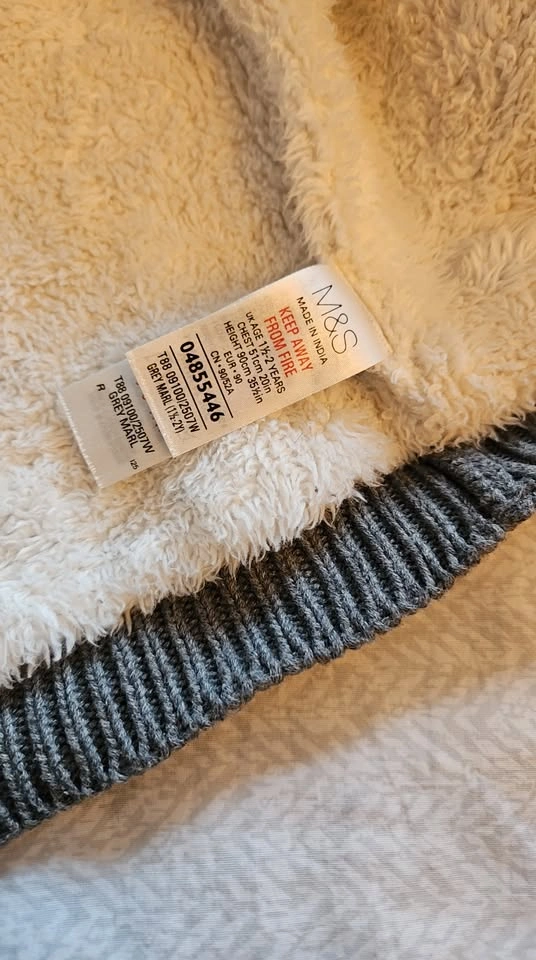 M&S Gray Knitted Hooded Cardigan - photo 2